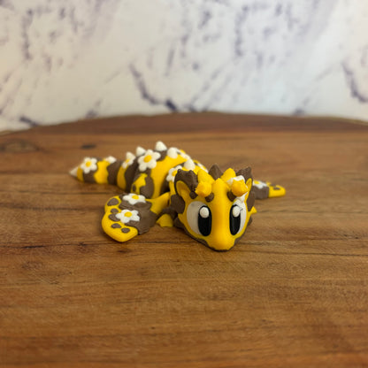 Sunflower/Bee Dragon 3D Printed Articulated Fidget Toy