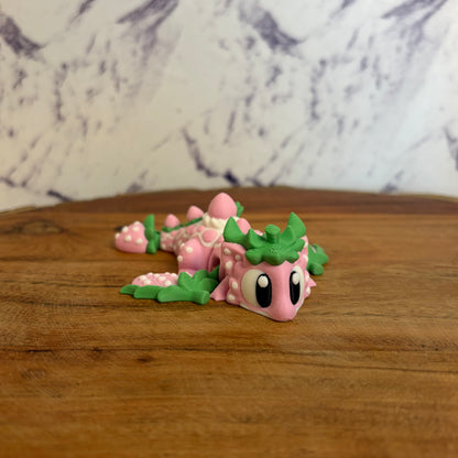 Strawberry Dragon 3D Printed Articulated Figurine