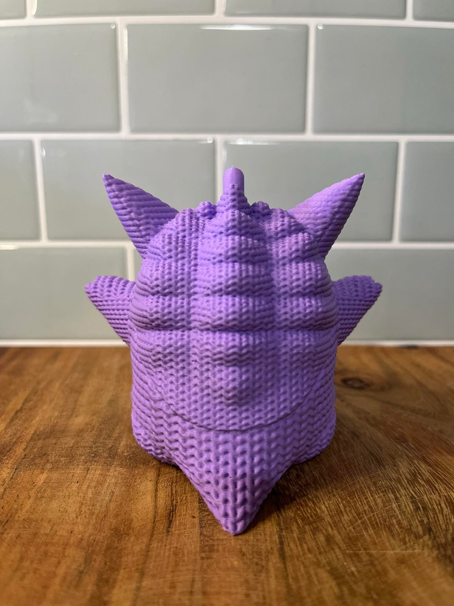 3D Printed Gengar  Inspired Figure – Knitted Texture Pokémon Collectible!