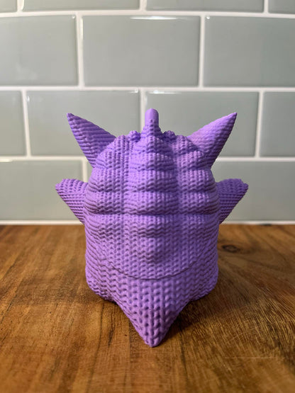 3D Printed Gengar  Inspired Figure – Knitted Texture Pokémon Collectible!