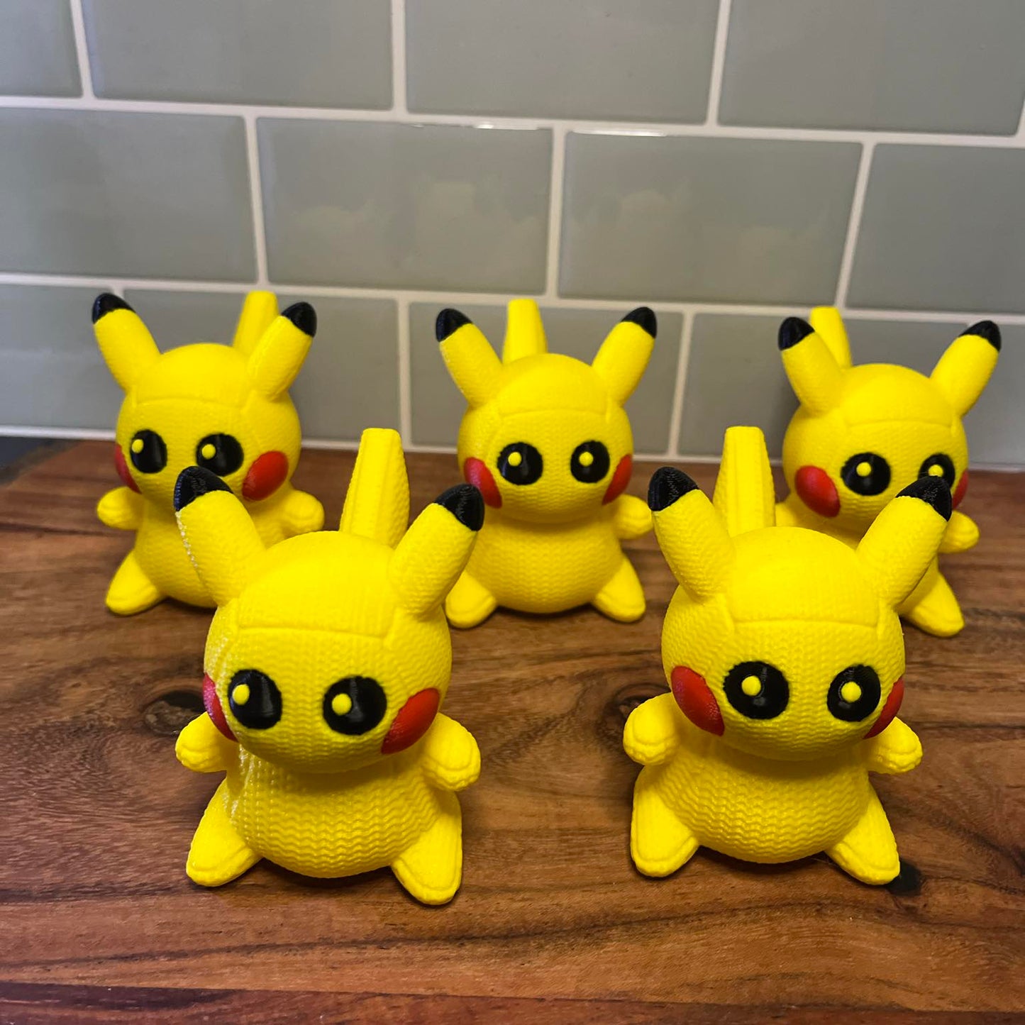 3D Printed Pikachu-Inspired Figure – Knitted Texture Pokémon Collectible!