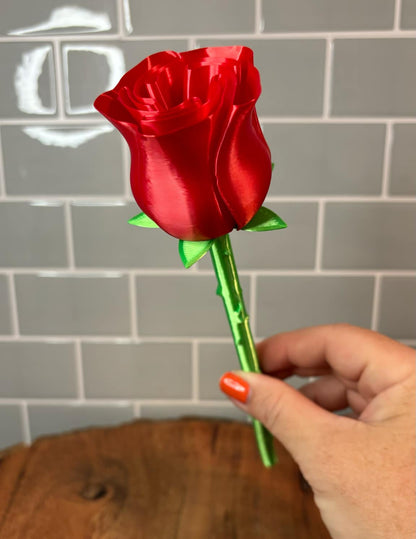 3D-Printed Long Stem Rose - Elegant Gift for Any Occasion
