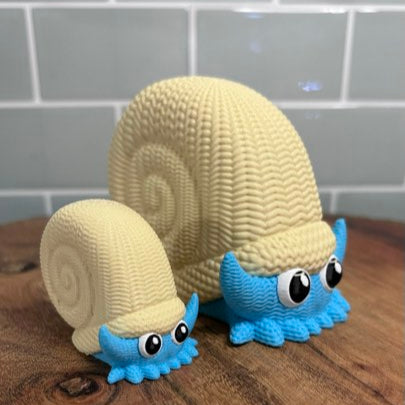 3D Printed Omanyte Inspired Figure – Knitted Texture Pokémon Collectible!